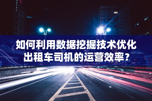 如何利用数据挖掘技术优化出租车司机的运营效率？