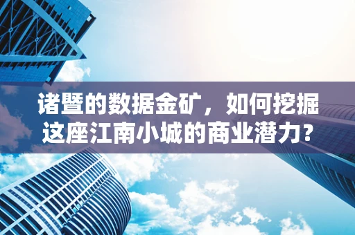 诸暨的数据金矿，如何挖掘这座江南小城的商业潜力？