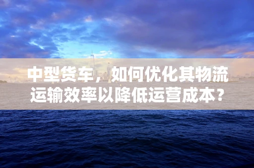 中型货车，如何优化其物流运输效率以降低运营成本？