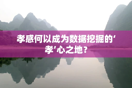 孝感何以成为数据挖掘的‘孝’心之地？