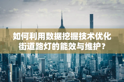 如何利用数据挖掘技术优化街道路灯的能效与维护？