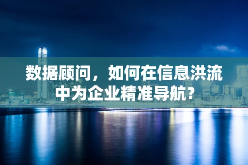 数据顾问，如何在信息洪流中为企业精准导航？