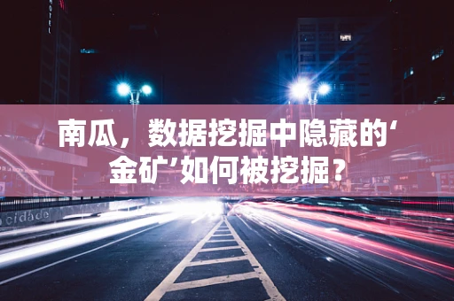 南瓜，数据挖掘中隐藏的‘金矿’如何被挖掘？