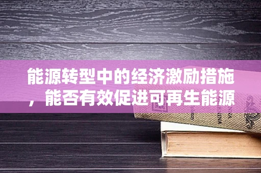 能源转型中的经济激励措施，能否有效促进可再生能源的普及？