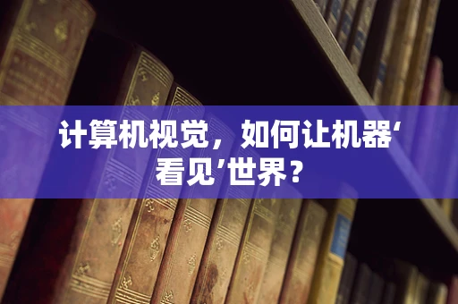 计算机视觉，如何让机器‘看见’世界？