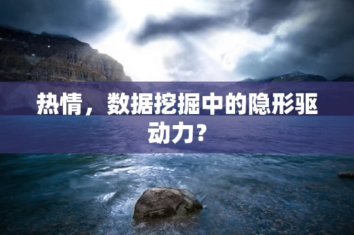 热情，数据挖掘中的隐形驱动力？