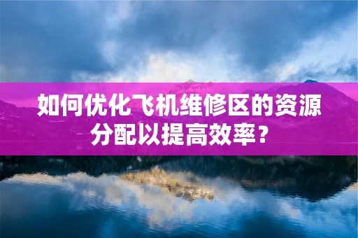 如何优化飞机维修区的资源分配以提高效率？