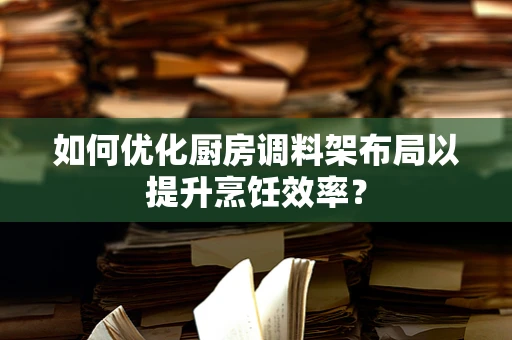 如何优化厨房调料架布局以提升烹饪效率？