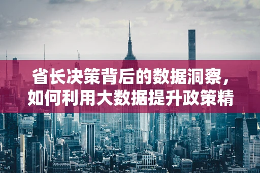 省长决策背后的数据洞察，如何利用大数据提升政策精准度？