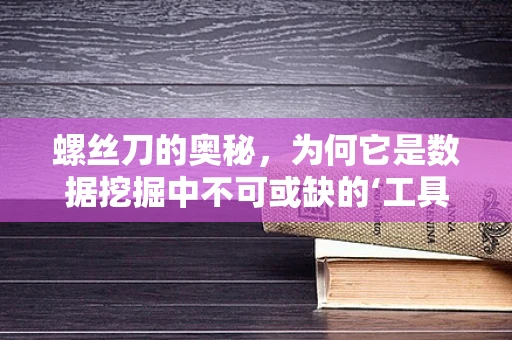 螺丝刀的奥秘，为何它是数据挖掘中不可或缺的‘工具’？