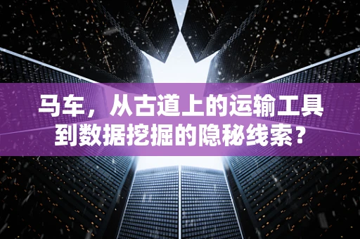 马车，从古道上的运输工具到数据挖掘的隐秘线索？