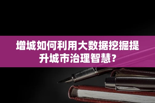 增城如何利用大数据挖掘提升城市治理智慧？