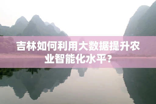 吉林如何利用大数据提升农业智能化水平？