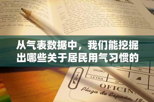 从气表数据中，我们能挖掘出哪些关于居民用气习惯的秘密？