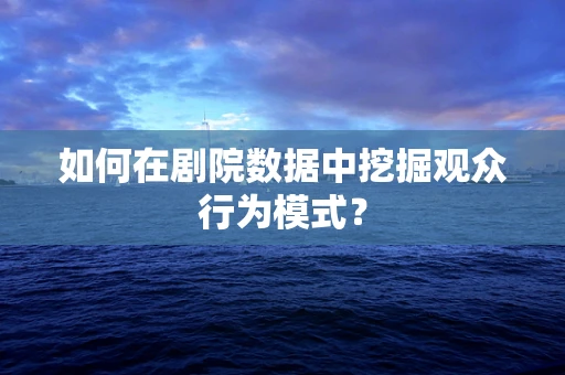 如何在剧院数据中挖掘观众行为模式？