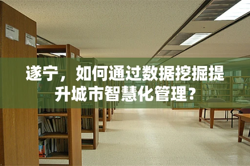 遂宁，如何通过数据挖掘提升城市智慧化管理？