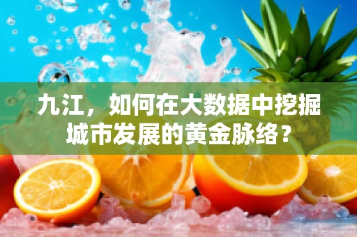 九江，如何在大数据中挖掘城市发展的黄金脉络？