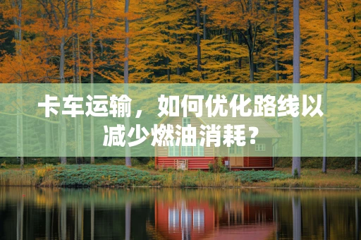 卡车运输，如何优化路线以减少燃油消耗？