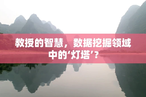 教授的智慧，数据挖掘领域中的‘灯塔’？