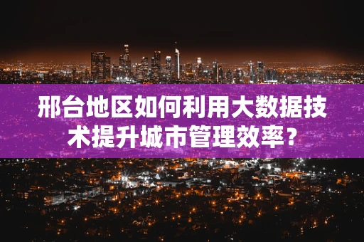 邢台地区如何利用大数据技术提升城市管理效率？