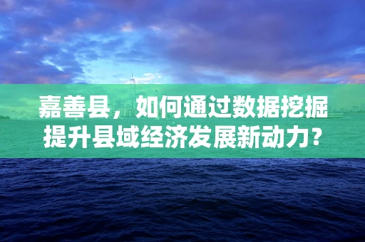 嘉善县，如何通过数据挖掘提升县域经济发展新动力？